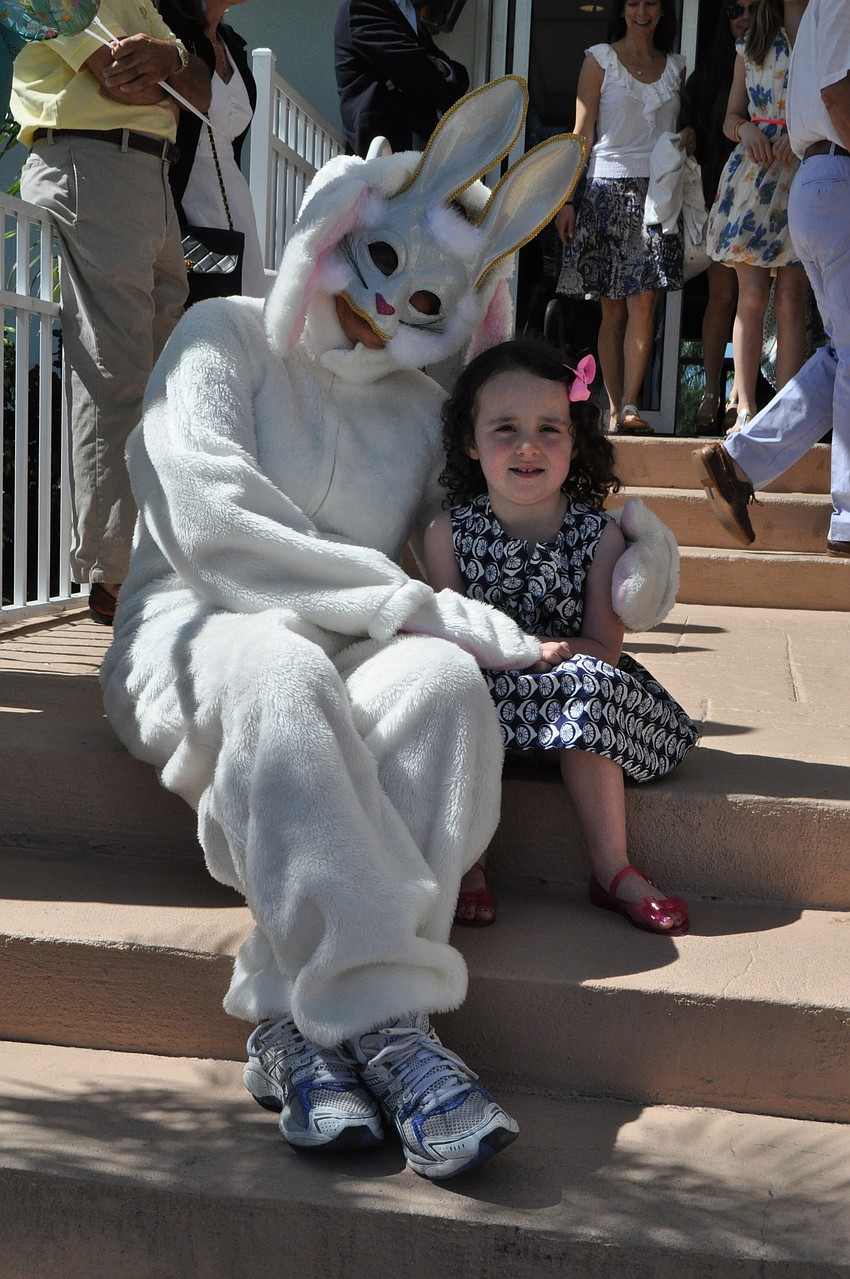 Piper Barde with the Easter Bunny