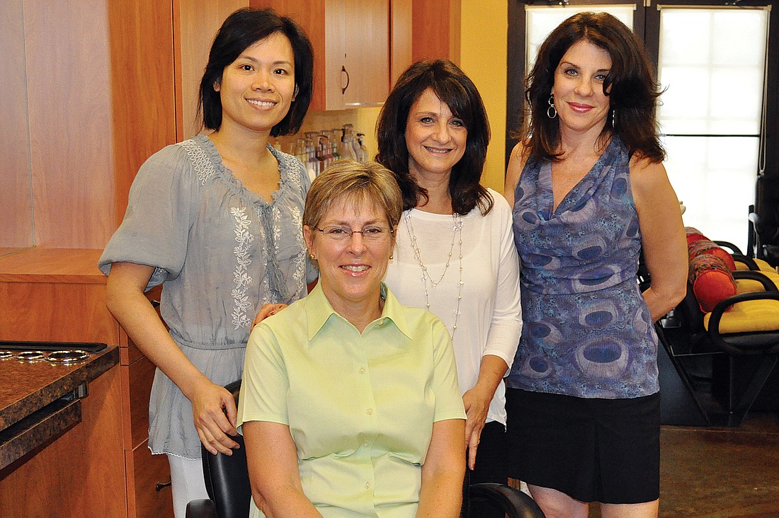 With the help of the Lakewood Ranch resident Cindy Williams, Jules Touch Hair Salon co-owner Sophorn Touch, stylist Annette Violante and co-owner Julie Kramer will host a cut-a-thon April 15 to raise money for the National Multiple Sclerosis Society.