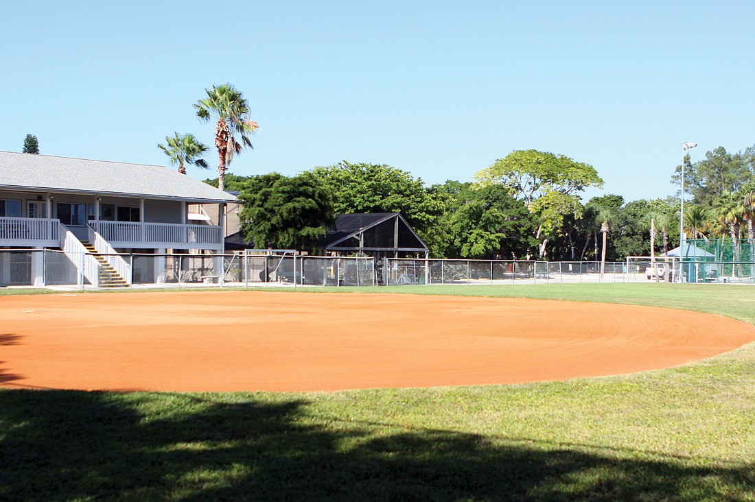 The current baseball field at the Bayfront Park Recreation Center is not regulation size. File photo.