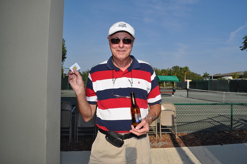 Dick Robbins was the raffle winner of floor seats to the Sarasota Open