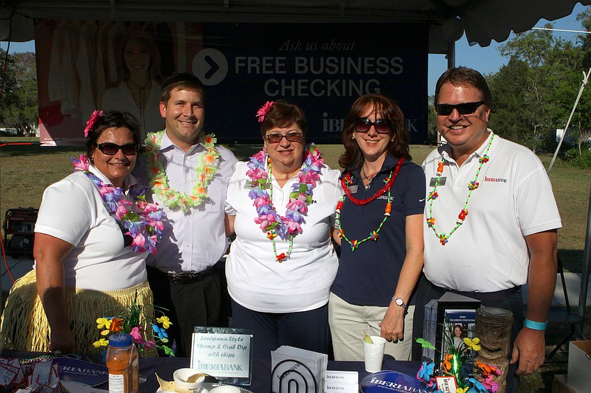 Kathleen White, John Texada, Linda Stewart, Darcy Lawn and Mike Beitzinger of Iberia Bank