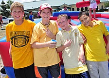 Tyler Delaney, Bence Pinter, Kyle Grendel and Christian Marrero checked out the jousting contest.