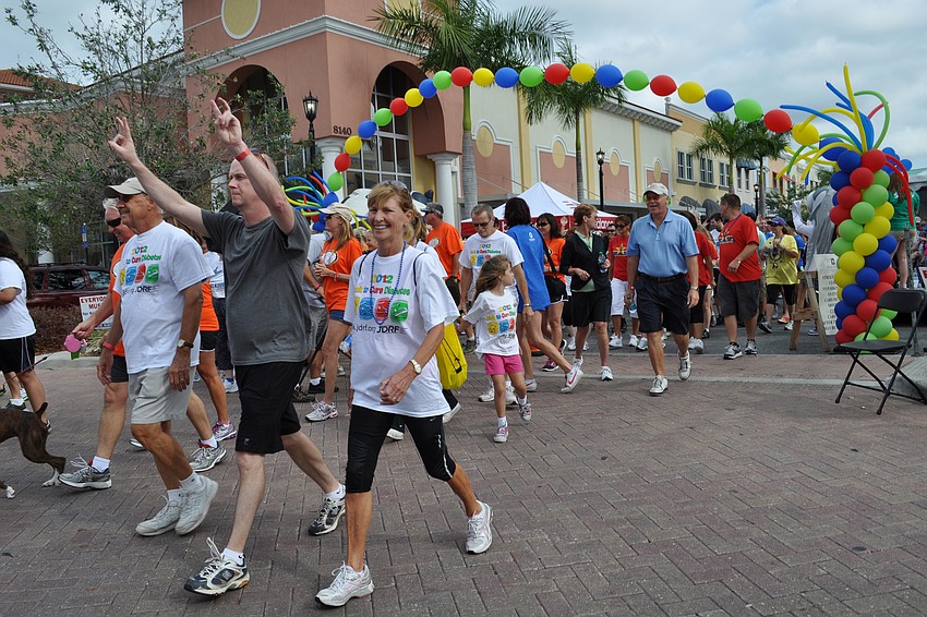 Hundreds of walkers and runners participated in the event.