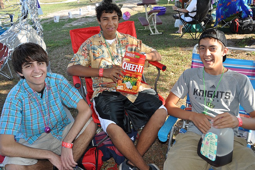 Ethan Teigland, Gabriel Tigreros and Danny Rodriguez, of the Lakewood Leaders team.