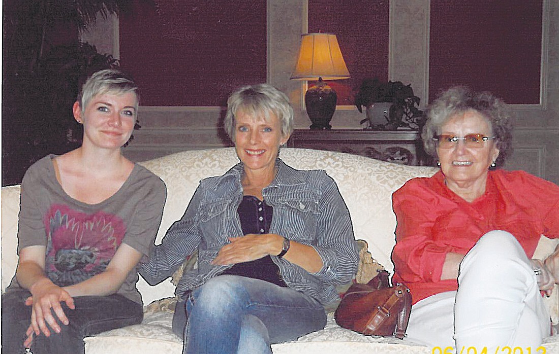 Three generations: Alex Bauman, Michelle Bauman and Sylvia Hall