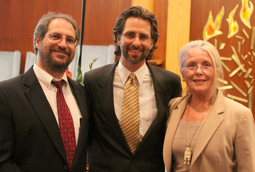 Hazzan Jeffery Weber, Rabbi Glickman and Hazzan Diane Nathanson