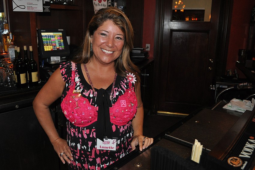 Annette Gueli served up drinks.