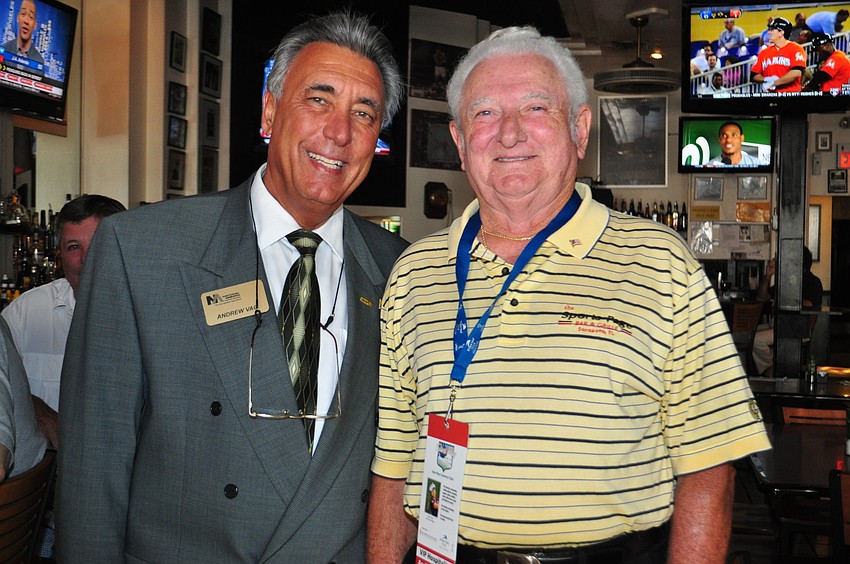 Andrew Vac President of LLSA Chamber of Commerce and Kenny Barr owner of The Sports Page