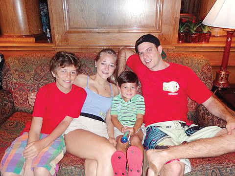 Oliver Baer, Elisa Baer and two of their cousins: Cameron Louie and Rob Wyant. Courtesy photo.