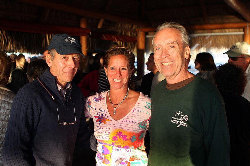 John Mrachek poses with Karen and Brian Warrack