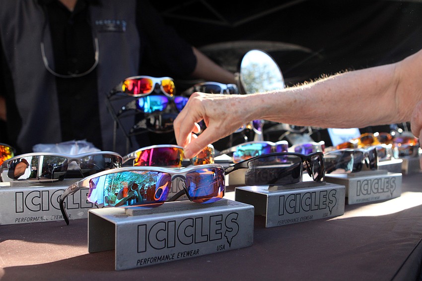 Icicles Performance Eyewear was one of the many vendors along Gulfstream Avenue, Sunday, Jan. 8, during the weekend long event, Thunder by the Bay.