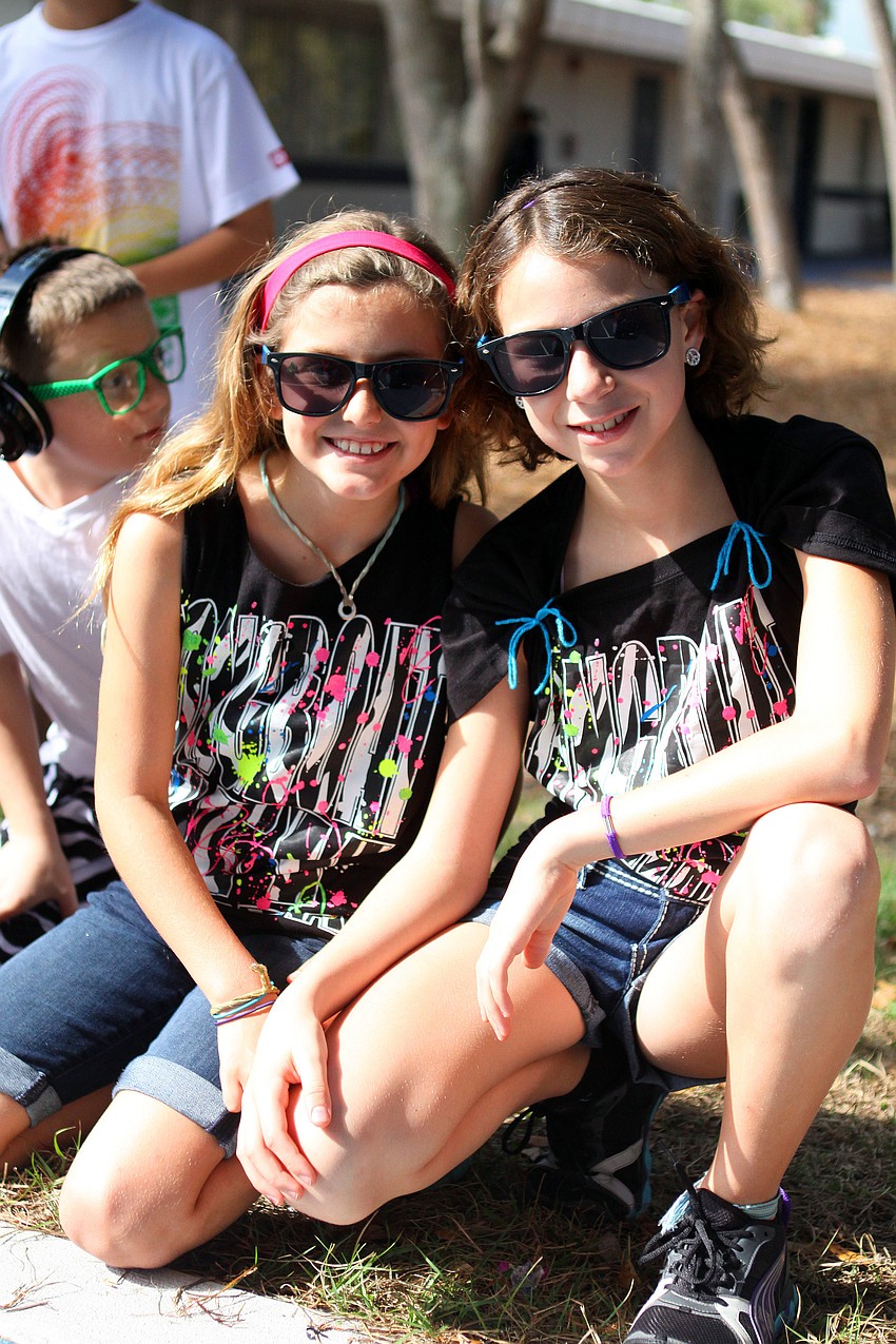 Elle LaClaire, 9, and Erin Luhrsen, 10