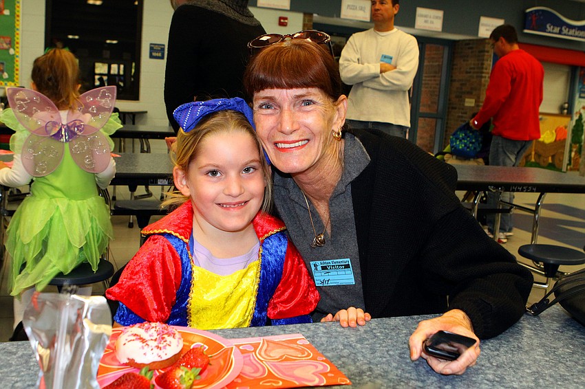 Kamryn Palan, 5, with Robin Conover