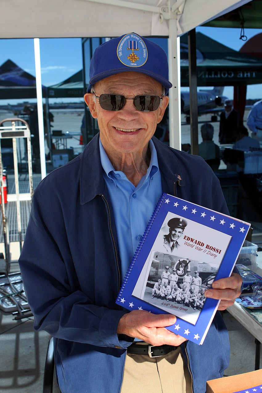Edward Rossi was selling his diary at the Wings of Freedom Tour.