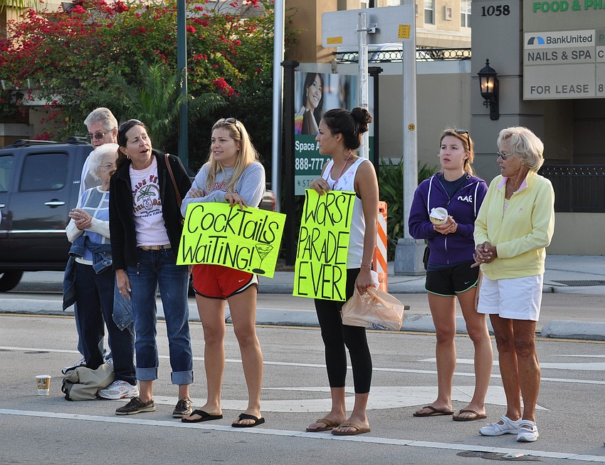 These signs offered runners extra encouragement.