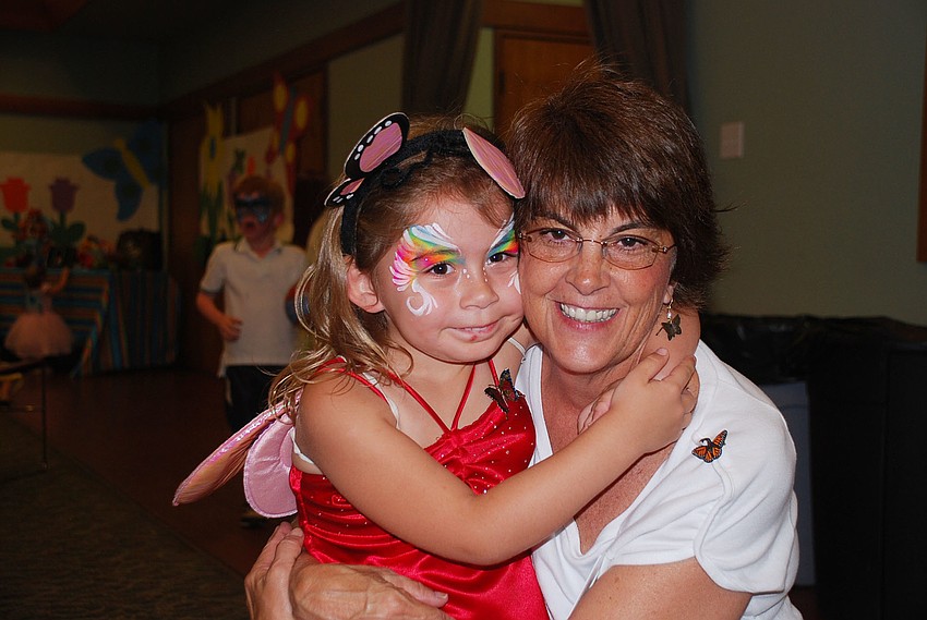 Chloe, 5, with her grandmother Christine Gantart