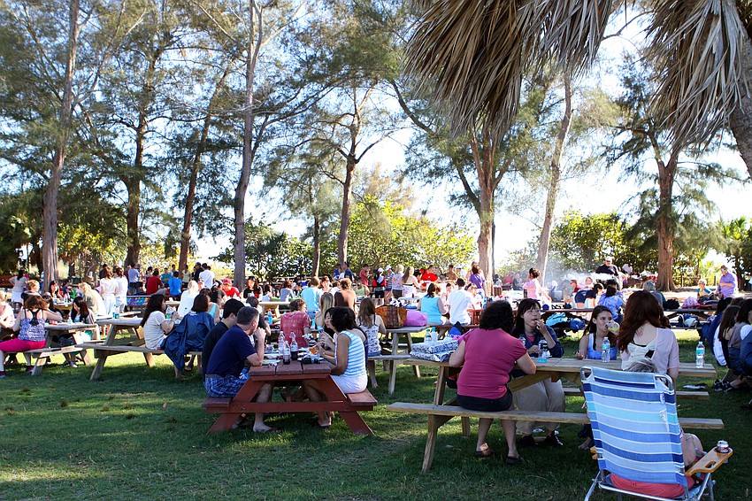 The Riverview Kiltie band students and parents along with the Green Band students enjoyed a picnic at Siesta Key Beach, Sunday, March 25.