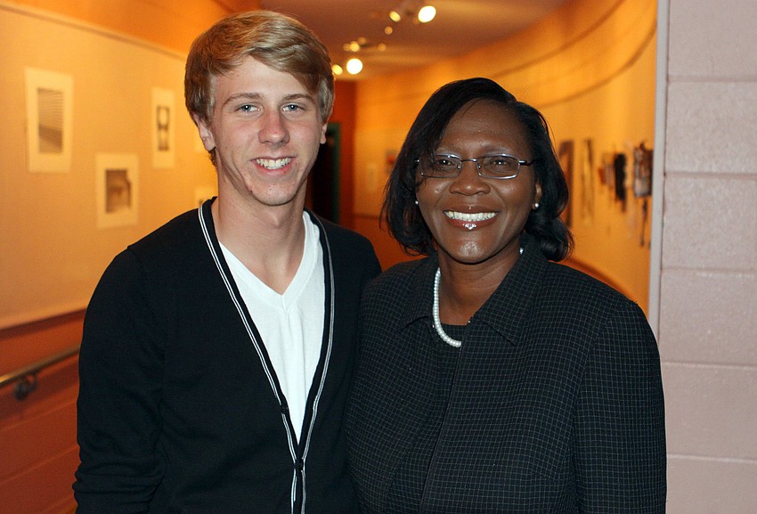 Student government president, Scott McCreery, and principal, Dr. Rachel Shelley