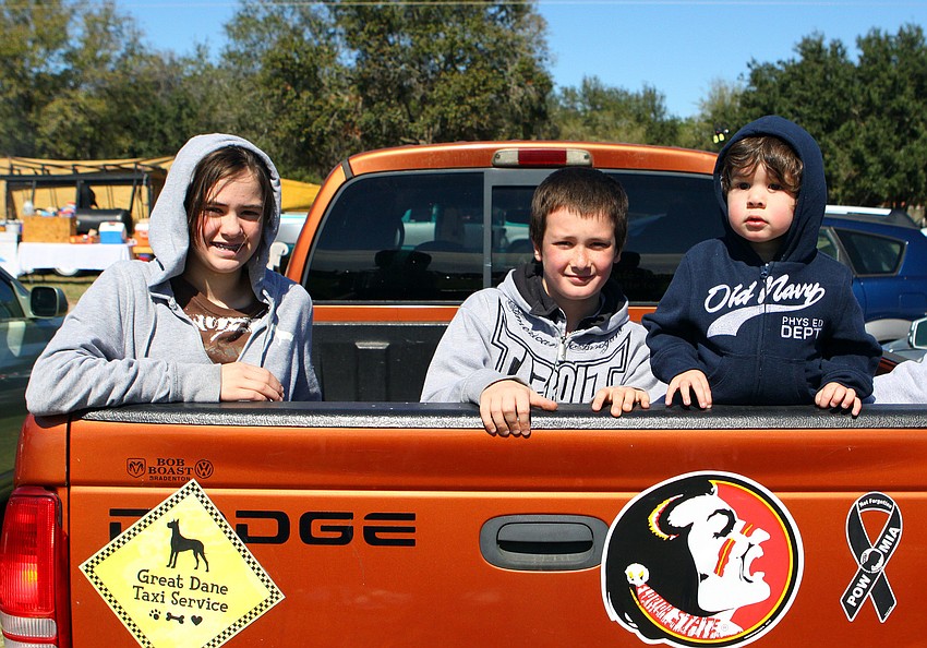 Elizabeth Shurley, 11, Chase Shurley, 8, and Anthony Stoudt, 23 mos.