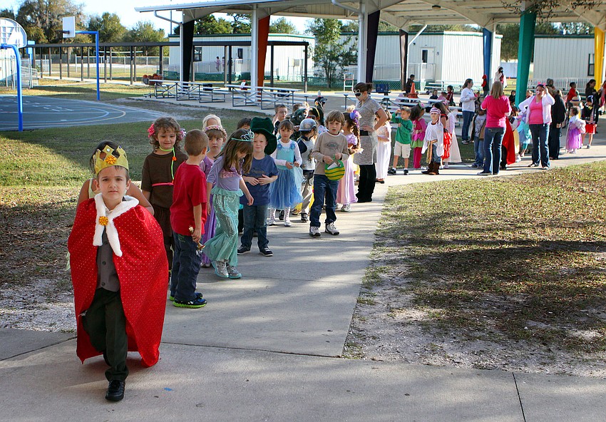 Over 100 Kindergarten students paraded around dressed as their favorite fairytale character, Tuesday, Feb. 14, at Ashton Elementary School.