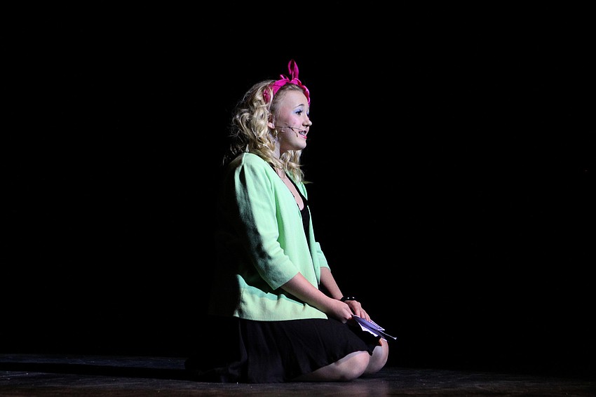 Alex Weger, 8th grade, sings â€œLetâ€™s Play A Love Sceneâ€.