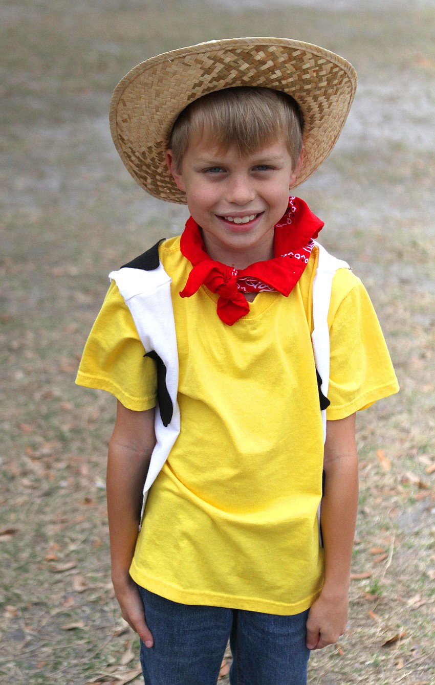Roan Lunte, 9, dressed up as Woody from 