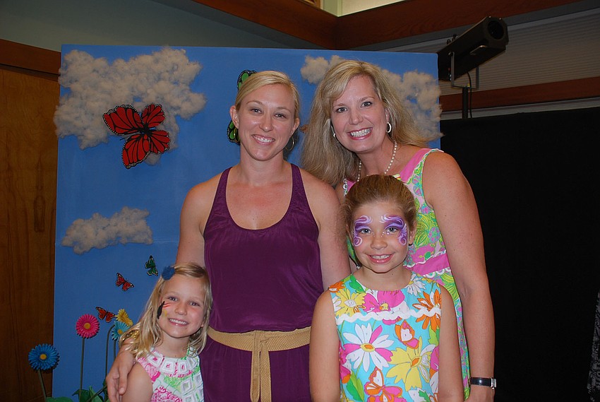 Piper, and Ashley Carson with Ansley and Amanda Morris