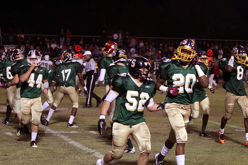 Sarasota County All-Stars come off the field in high spirits after an impressive play in their favor.