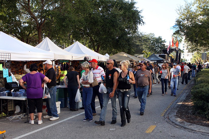 Many vendors were out shopping for new jackets, bandanas, sunglasses and more during Thunder by the Bay.