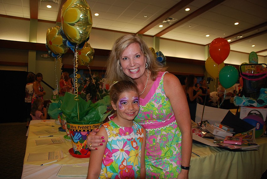 Ansley, 8, and Amanda Morris