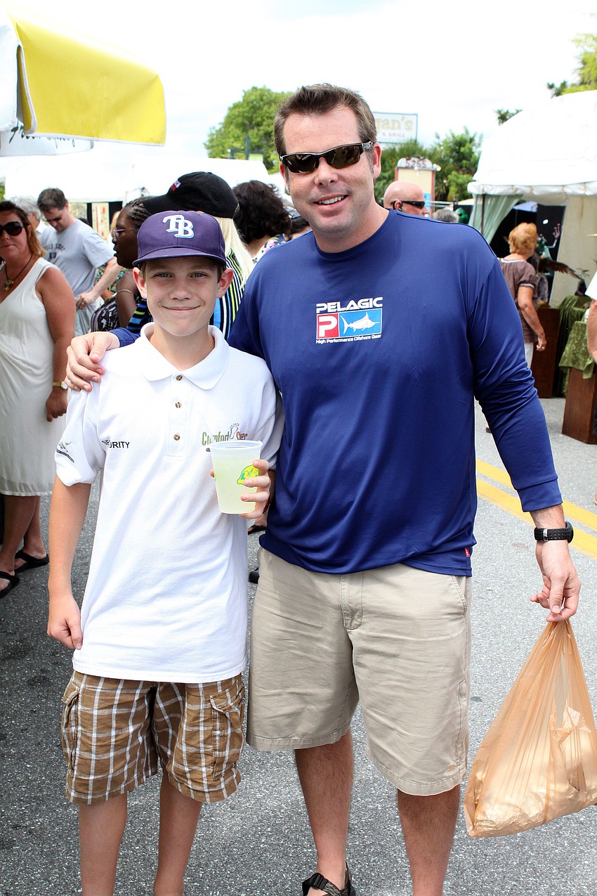 Cameron Lizotte, 12, with his uncle, Josh Lizotte.