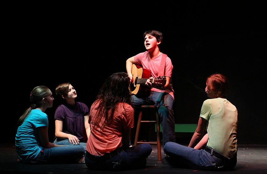Danny Perrone, 17, serenades the girls with â€œThree Is A Magic Numberâ€.