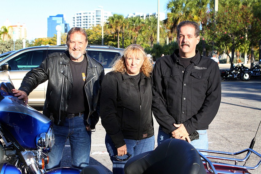 Tom Woodgeard poses with Penny and Denny Wood prior to going on the 