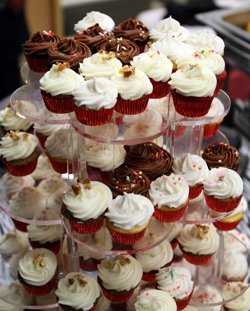 Square 1 had their mini cupcakes on display for guests to enjoy, Friday, Jan. 13, at Selby Public Library's Looking Into the Crystal Ball event.  Square 1 was just one of the many restaurants that served up food at the event.