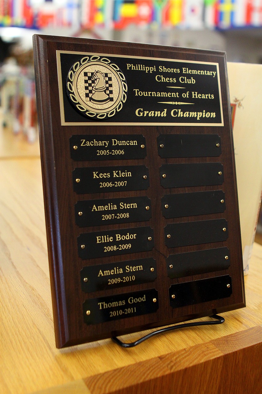 The plaque shows all the tournament winners since 2006.