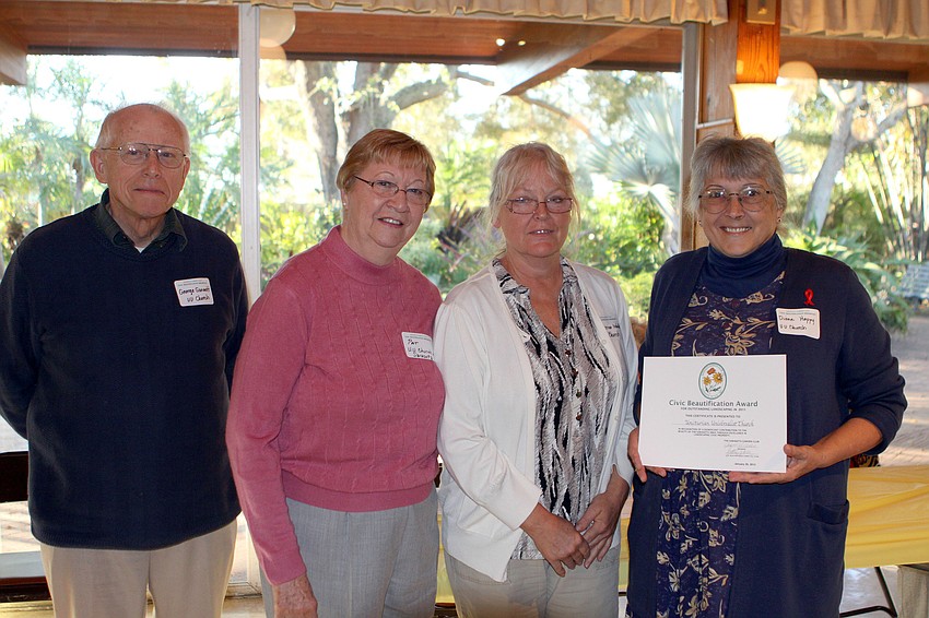 The Unitarian Universalist Church won a beatification award from the Sarasota Garden Club, Friday, Jan. 2.