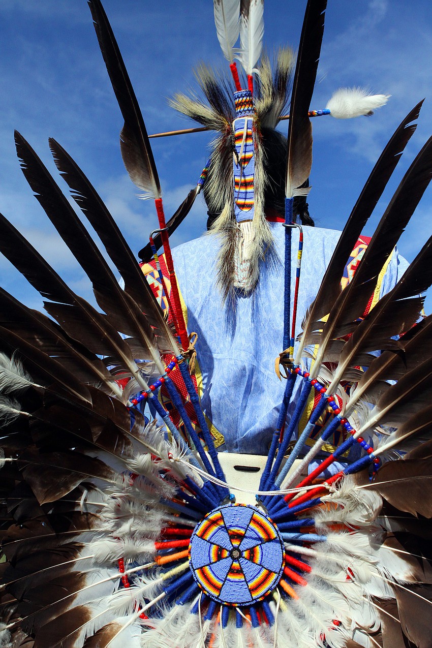 The back of Duane Whitehorse's costume.