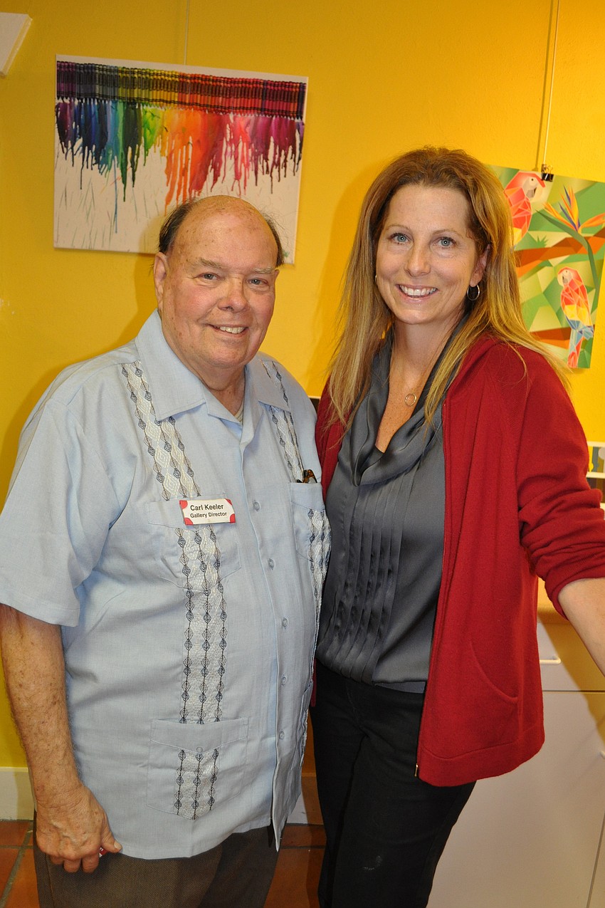 Gallery Director Carl Keeler with Lakewood Ranch High School Career Adviser Michelle Todoroff