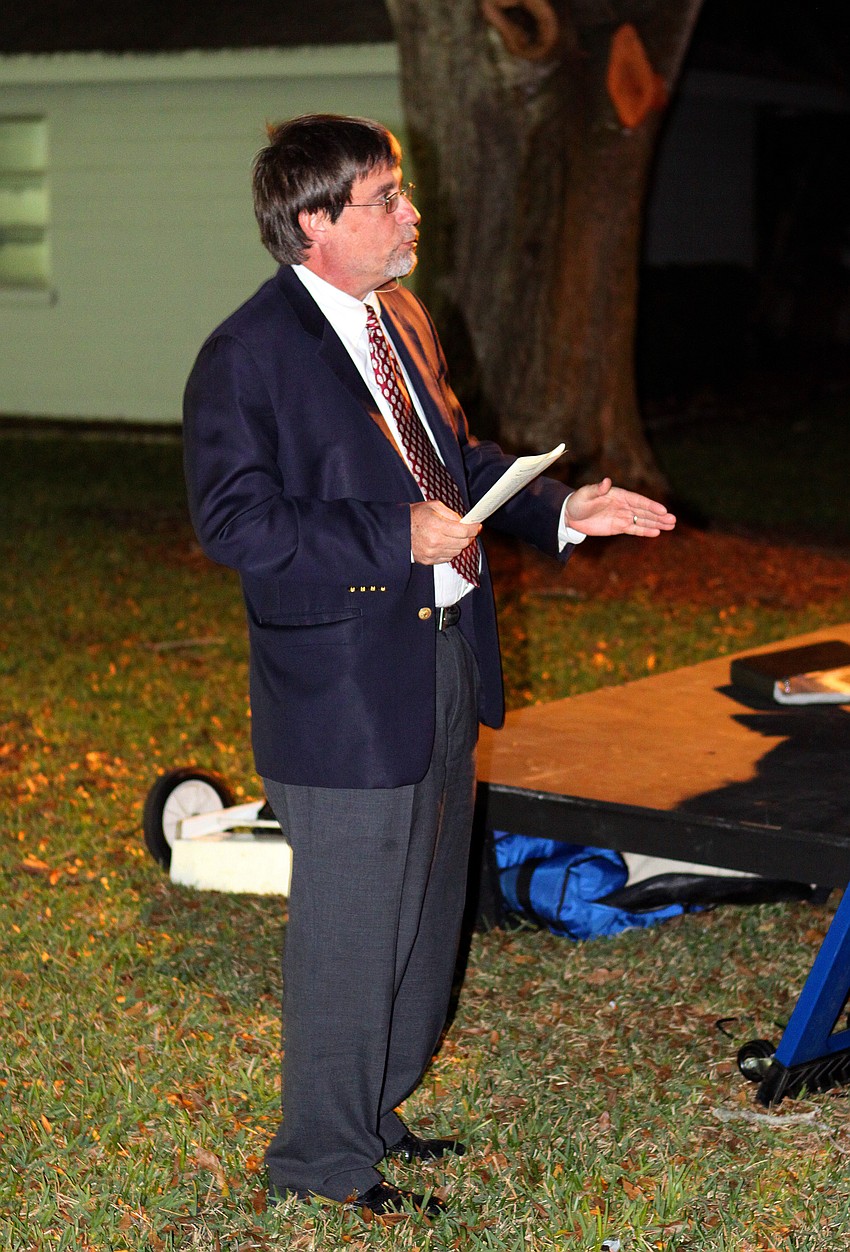 Dr. Rev. Bruce Wismer reads a reading at during 
