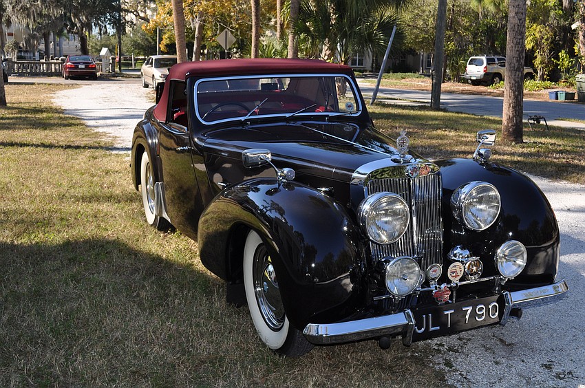 Judy Alexander's antique car sat outside the event to set the mood.