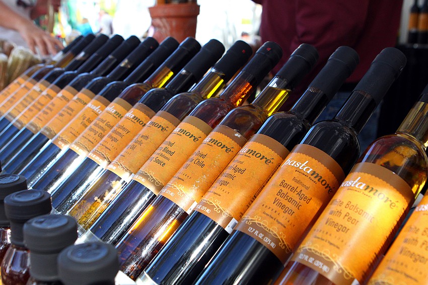 A variety of balsamic vinegars made by Pastamore.