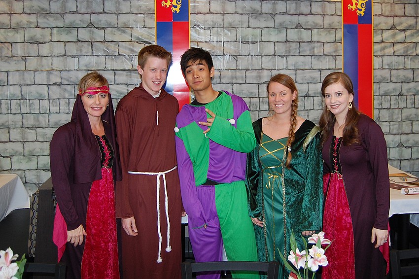Chick-fil-A employees Shanna Watkins, Davis Moeckel, Josh Lim, Brandi Gutierrez, and Lisa Ith