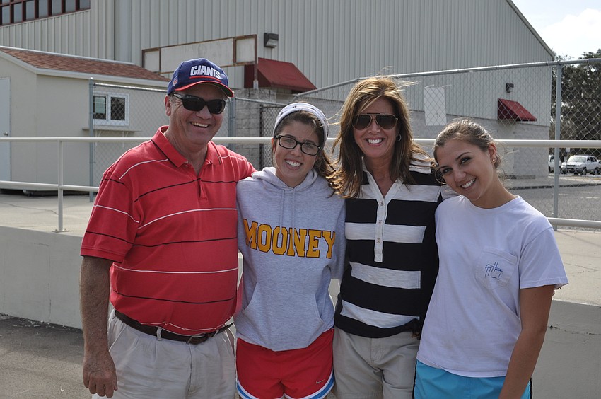 Principal Steve Christie, Cassidy and Mary Marryott and Brooke Devine
