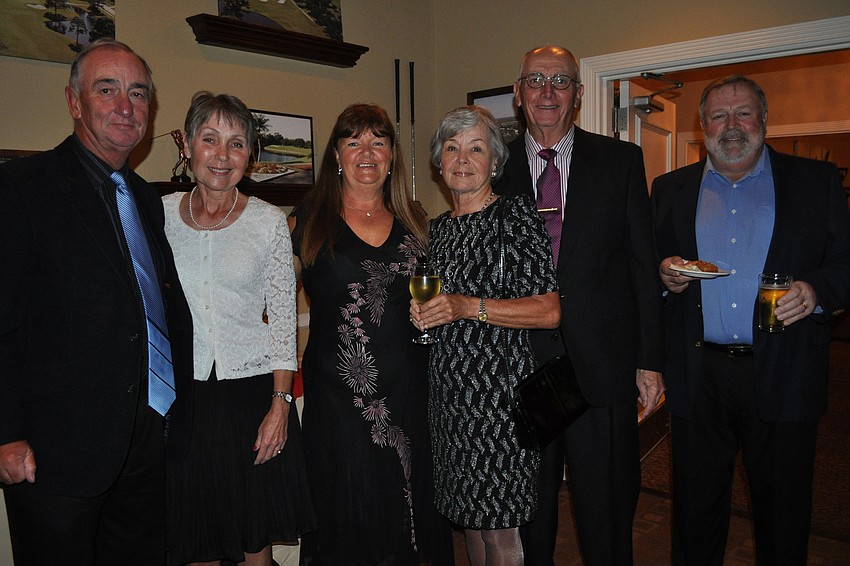 Gordon Crawford, Brenda Holman, Russell Crawford, Helge and Gene Christiano and Wayne Holman