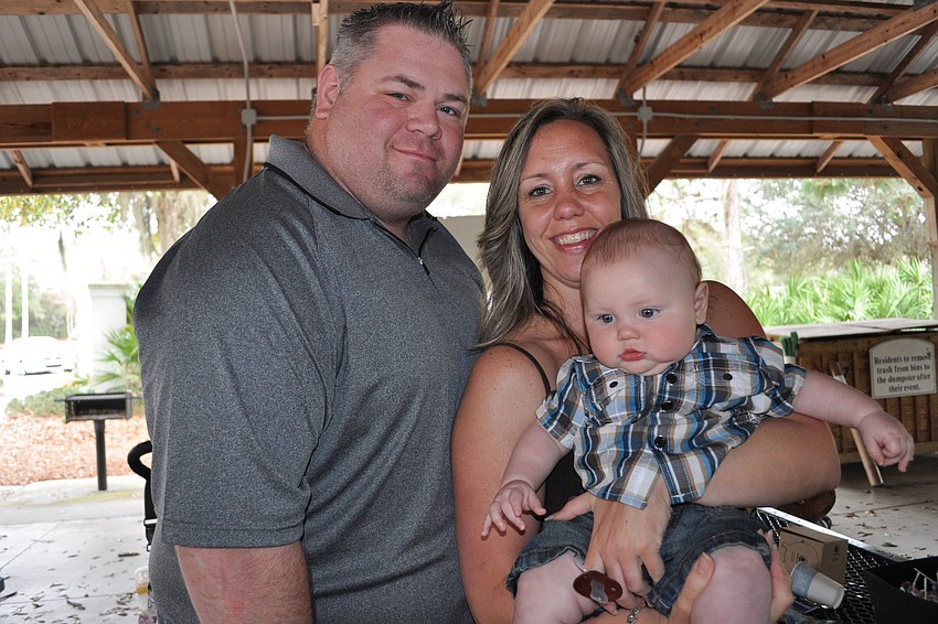 Jason and Cyndi Zabawa brought out their 5-month-old son, Jaxson.