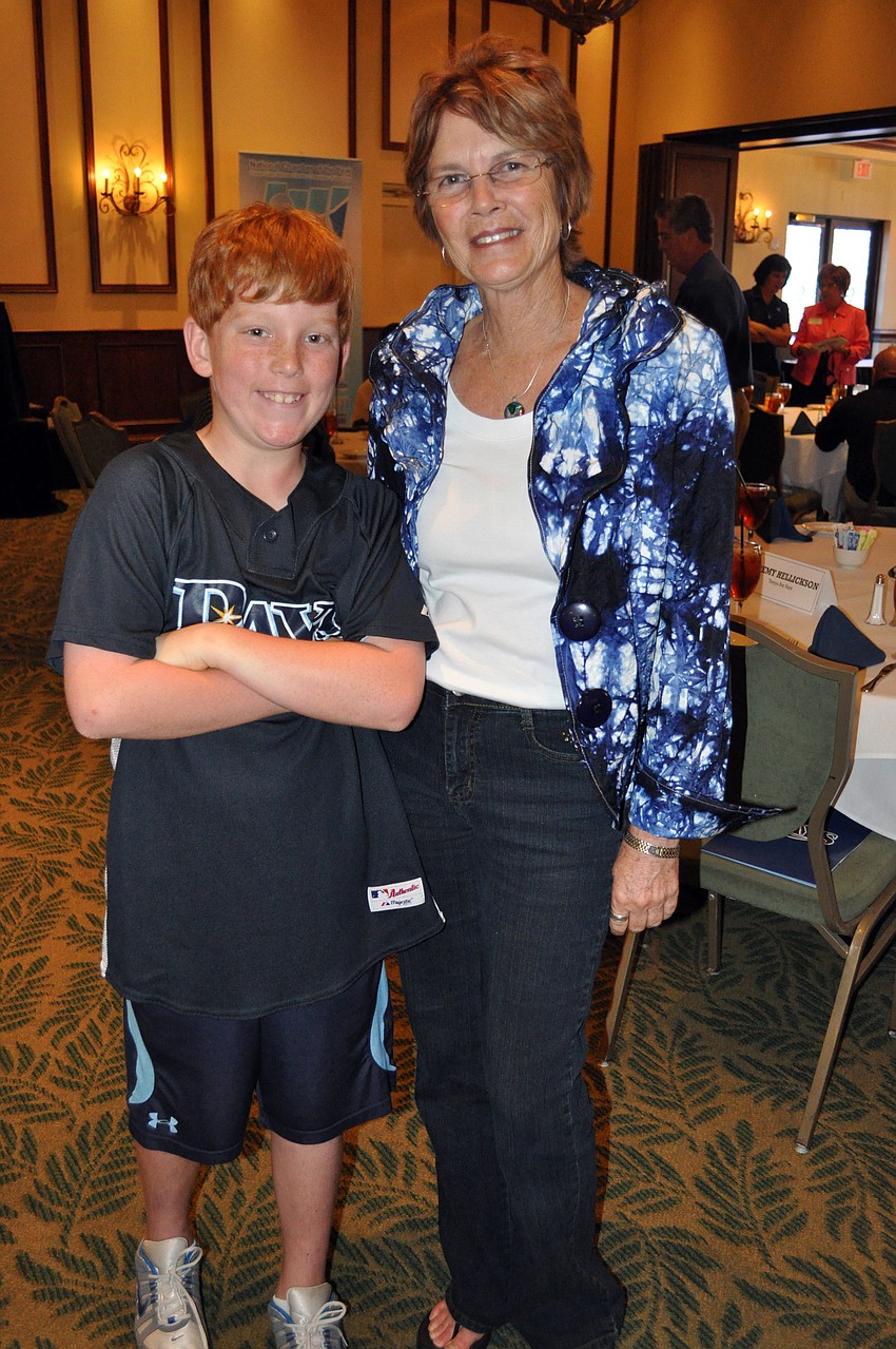Braden River Little Leaguer Chase Buckley, 10, attended the event with his grandmother Susann Wright.