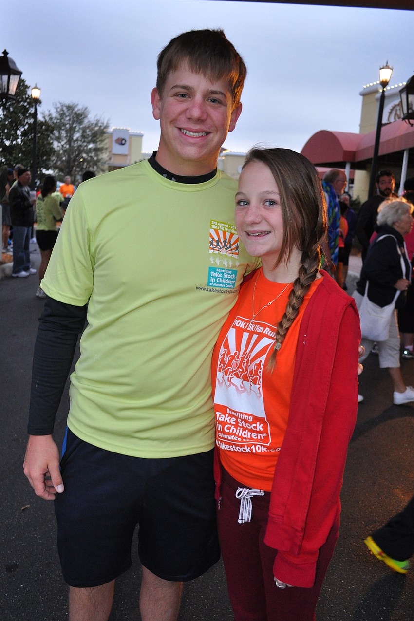 Lakewood Ranch High School student David Dill, pictured with his sister, Sarah, ran the 5K.
