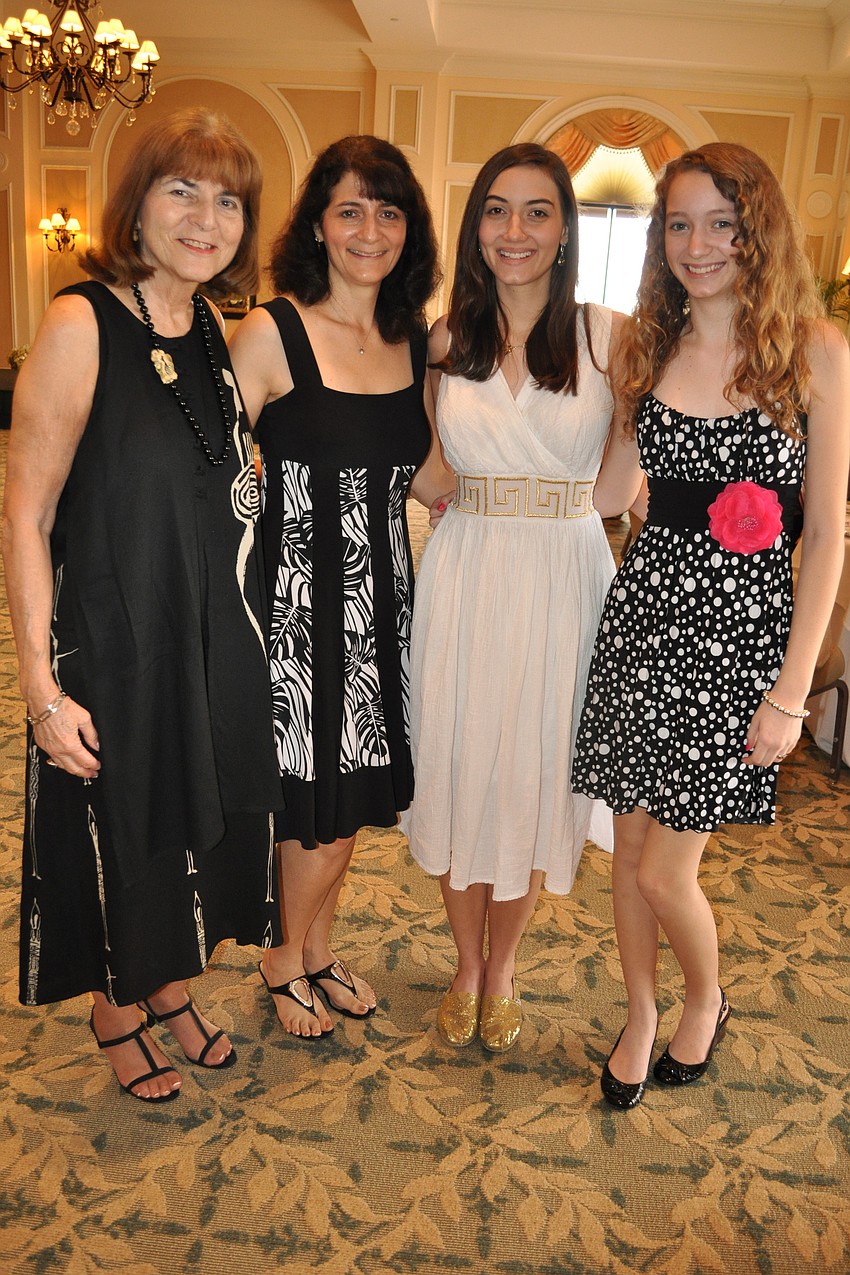 Mary Zabin modeled alongside her daughter, Marina Anderson, and granddaughters, Alyssa and Karina Anderson.
