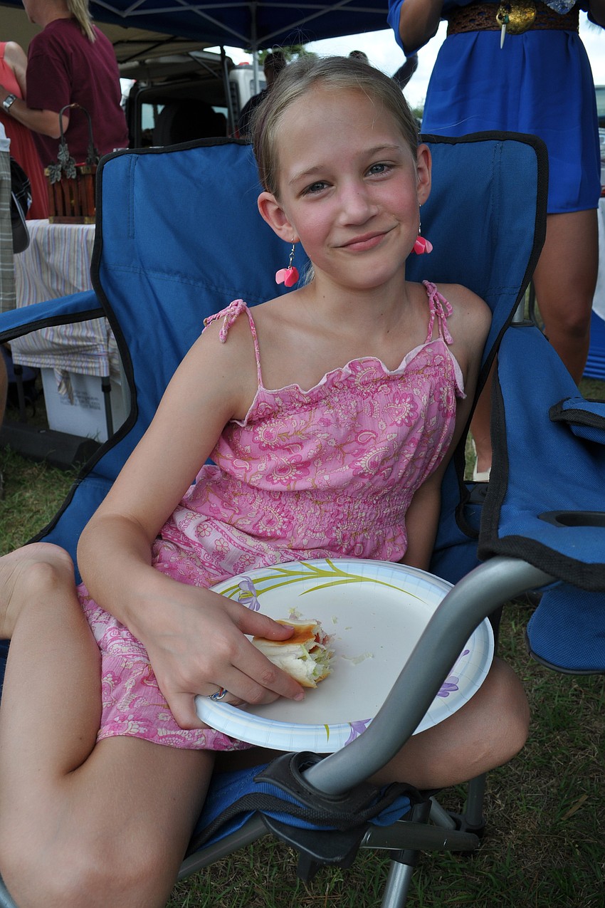Peyton Roe, 9, enjoyed the match with her family.