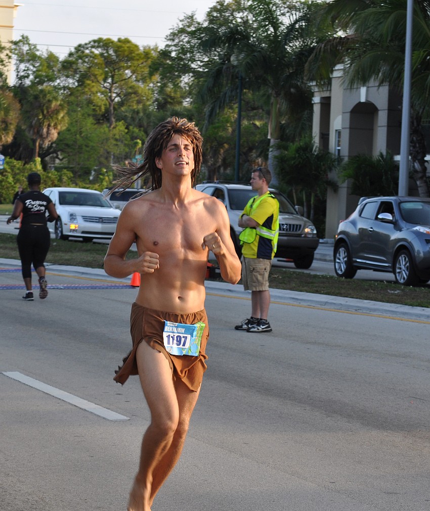 Benjamin Boucvalt channeled his inner wild man to finish the race.